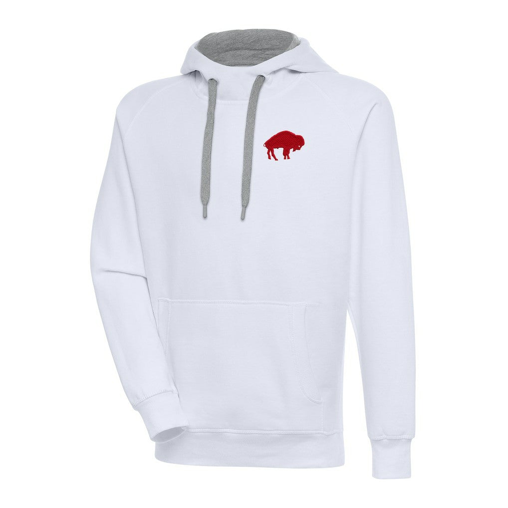 Buffalo Bills Adult Throwback Logo Victory Pullover Hoodie - White Hoodies