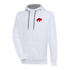 Buffalo Bills Adult Throwback Logo Victory Pullover Hoodie - White Hoodies