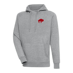 Buffalo Bills Adult Throwback Logo Victory Pullover Hoodie - Heather Gray Hoodies