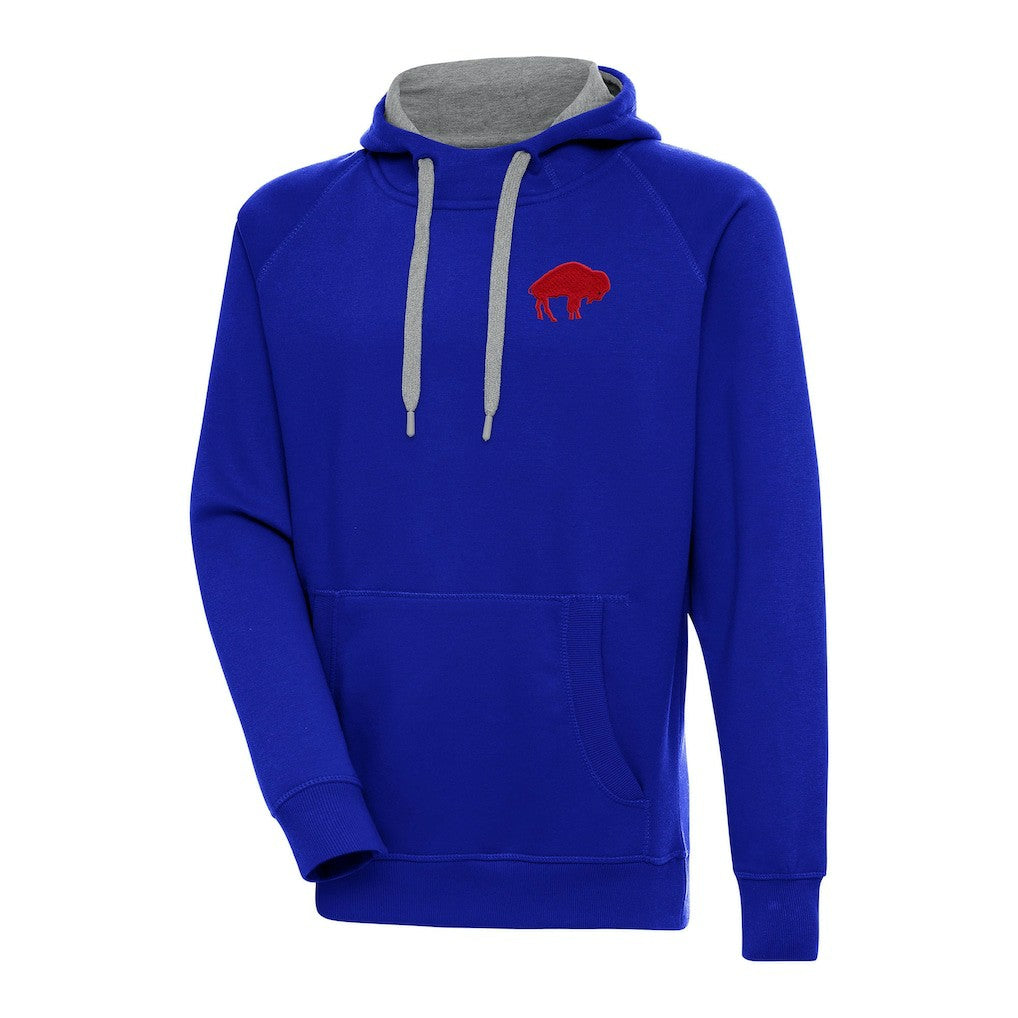 Buffalo Bills Adult Throwback Logo Victory Pullover Hoodie - Royal Hoodies