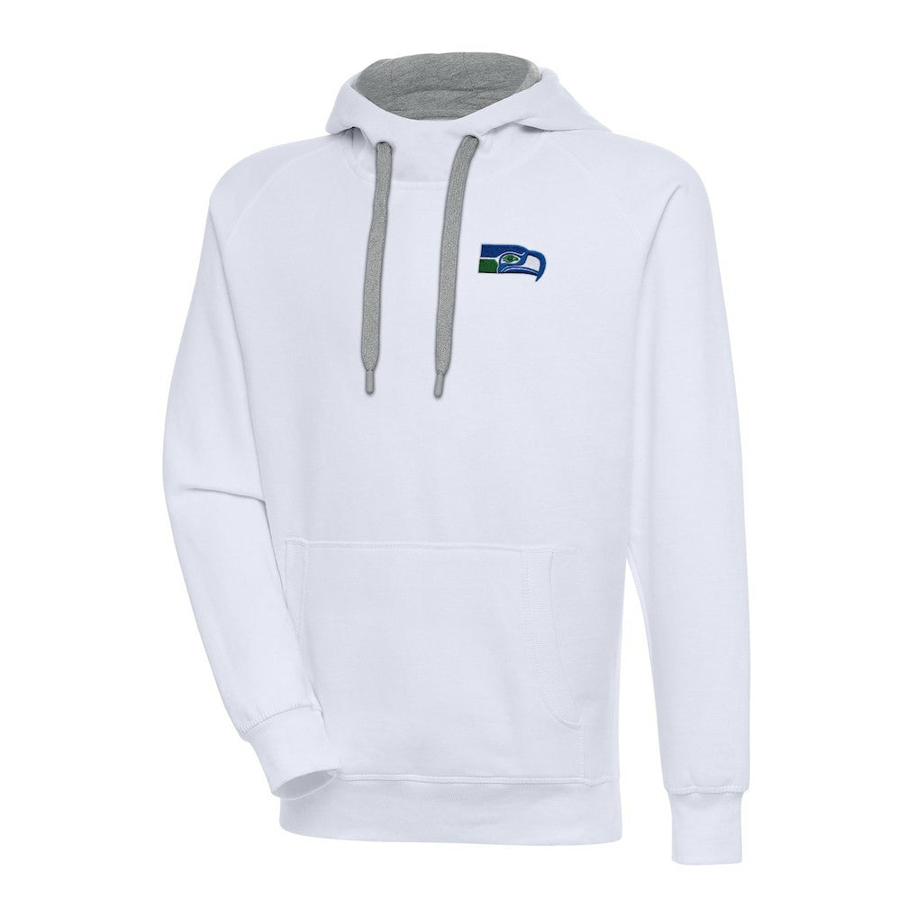 Seattle Seahawks Adult Throwback Logo Victory Pullover Hoodie - White Hoodies