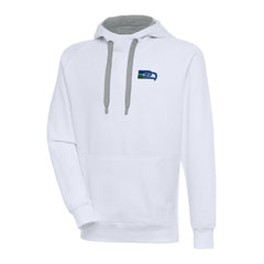 Seattle Seahawks Adult Throwback Logo Victory Pullover Hoodie - White Hoodies