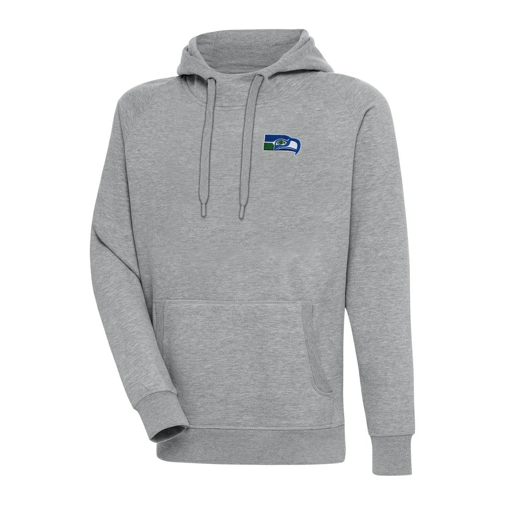 Seattle Seahawks Adult Throwback Logo Victory Pullover Hoodie - Heather Gray Hoodies