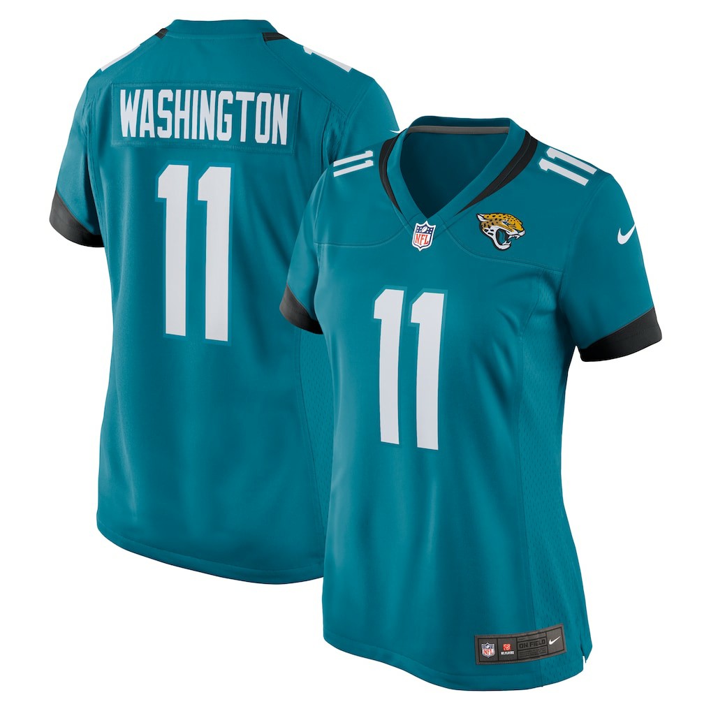 Parker Washington Jacksonville Jaguars Women's Team Game Jersey - Teal Jerseys