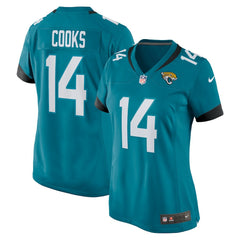 Elijah Cooks Jacksonville Jaguars Women's Team Game Jersey - Teal Jerseys