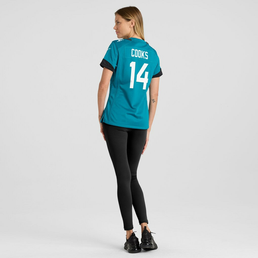 Elijah Cooks Jacksonville Jaguars Women's Team Game Jersey - Teal Jerseys