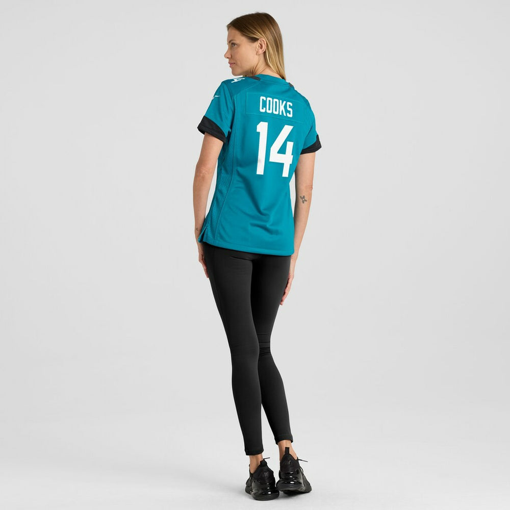 Elijah Cooks Jacksonville Jaguars Women's Team Game Jersey - Teal Jerseys