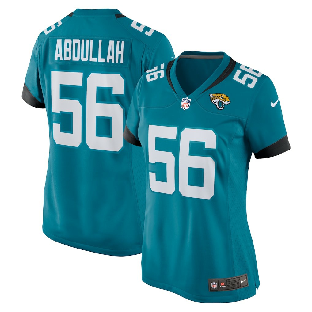 Yasir Abdullah Jacksonville Jaguars Women's Team Game Jersey - Teal Jerseys