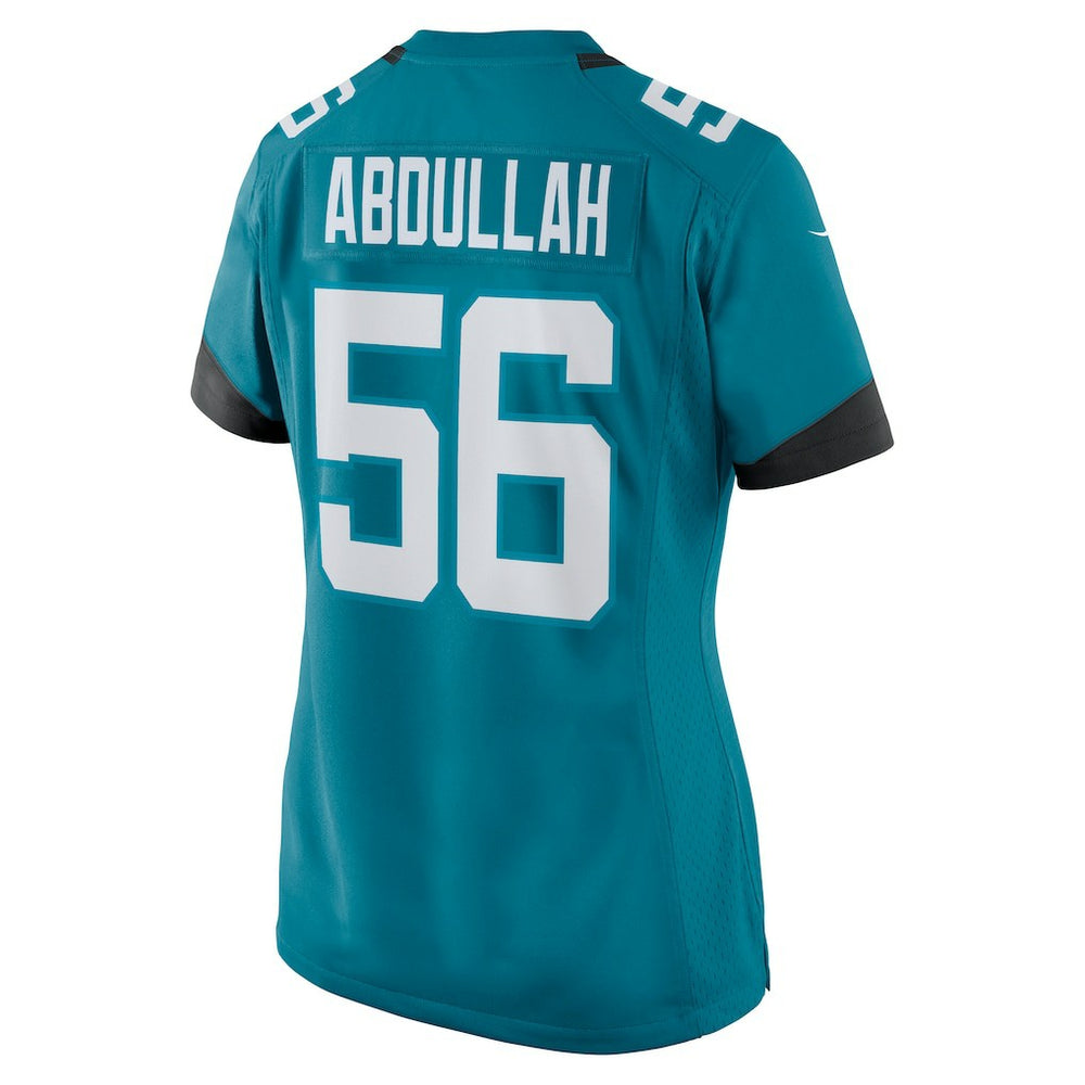 Yasir Abdullah Jacksonville Jaguars Women's Team Game Jersey - Teal Jerseys