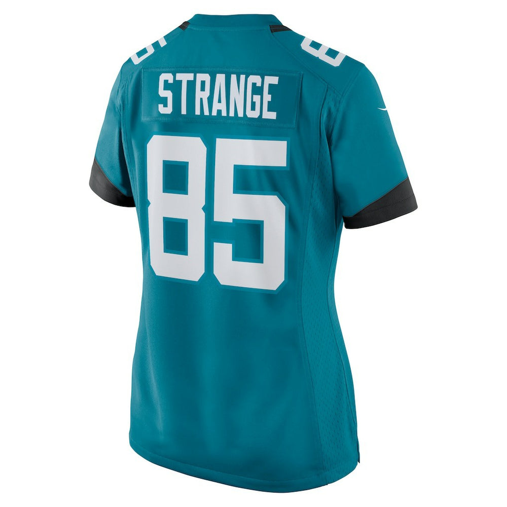 Brenton Strange Jacksonville Jaguars Women's Team Game Jersey - Teal Jerseys
