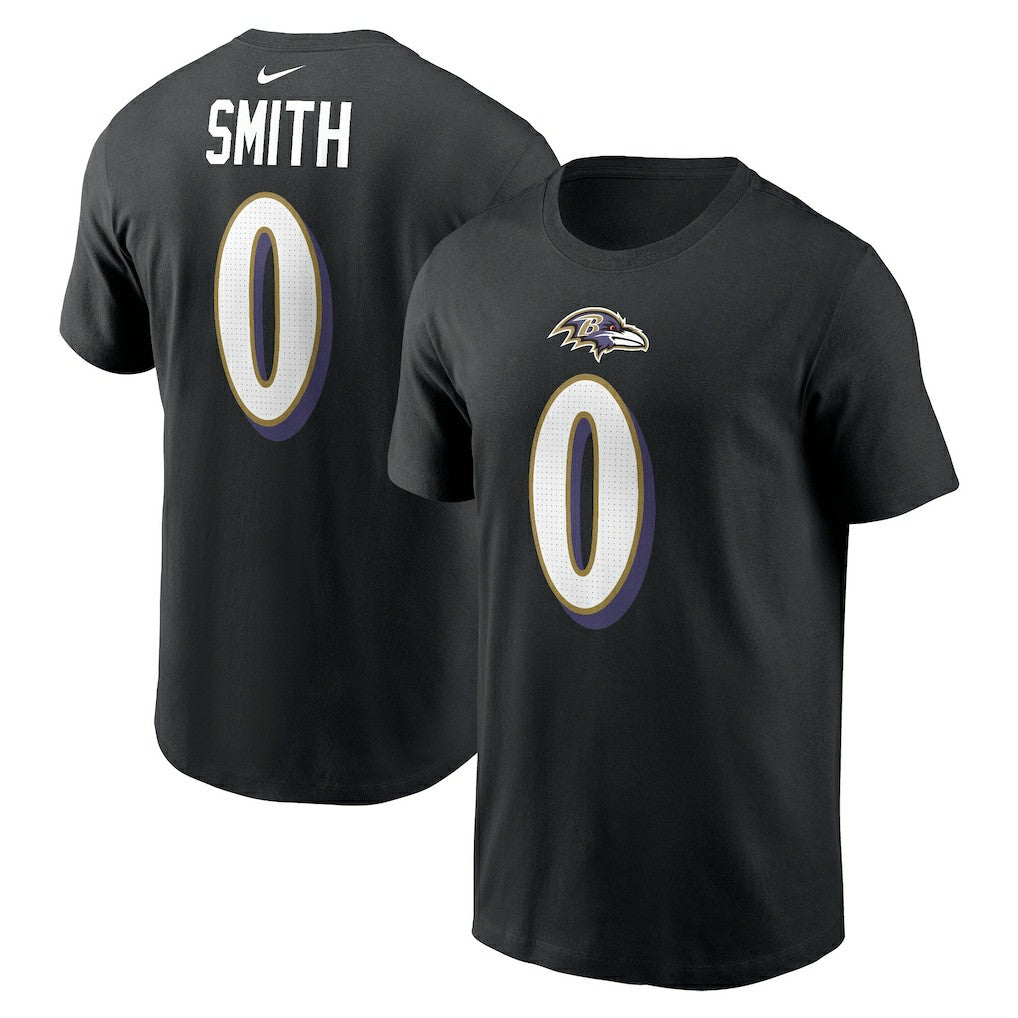 Roquan Smith Baltimore Ravens Player Name & Number T-Shirt - Black T-shirts