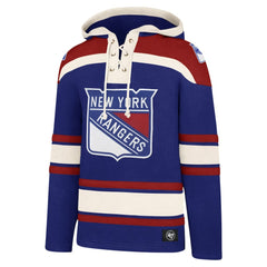New York Rangers '47 Big & Tall Superior Lacer Pullover Hoodie - Blue | US 200683090
