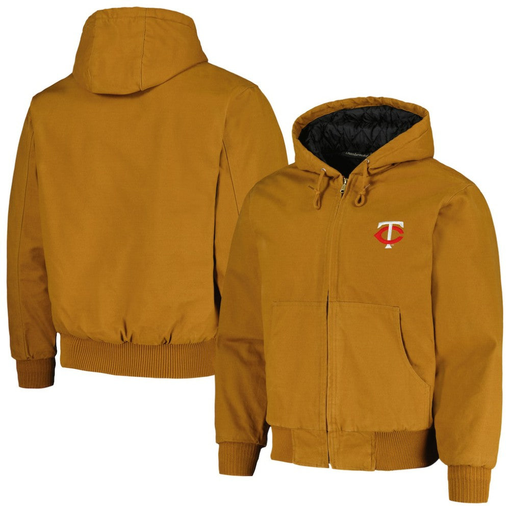Minnesota Twins Dunbrooke Dakota Work Full-Zip Hoodie Jacket - Brown Jackets