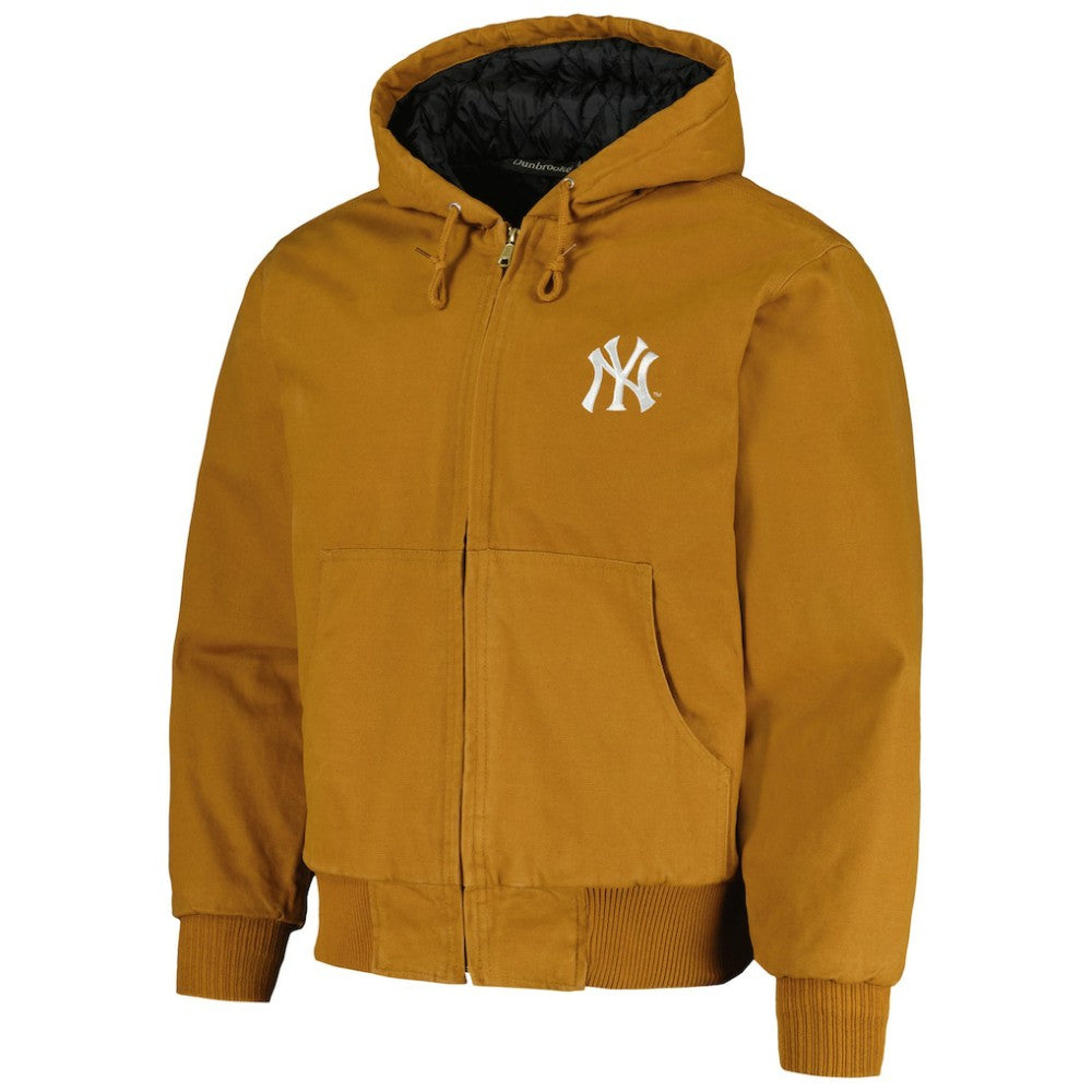 New York Yankees Dunbrooke Dakota Work Full-Zip Hoodie Jacket - Brown Jackets