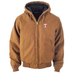 Texas Rangers Dunbrooke Dakota Work Full-Zip Hoodie Jacket - Brown Jackets