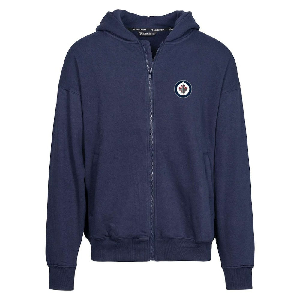 Winnipeg Jets Levelwear Uphill Insignia Full-Zip Hoodie - Navy | US 200683797