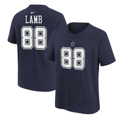 CeeDee Lamb Dallas Cowboys Preschool Player Name & Number T-Shirt - Navy T-shirts