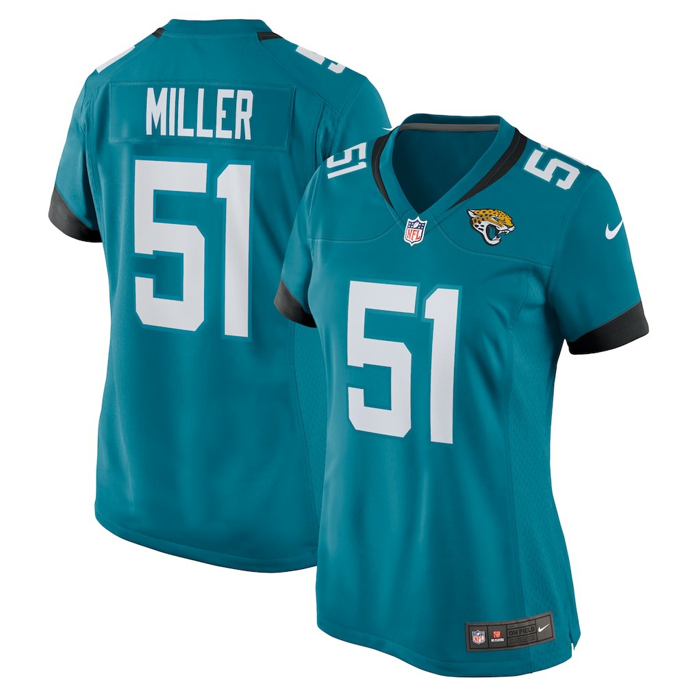 Ventrell Miller Jacksonville Jaguars Women's Game Jersey - Teal Jerseys