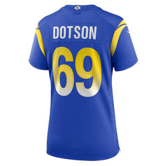Kevin Dotson Los Angeles Rams Women's Game Jersey - Royal Jerseys