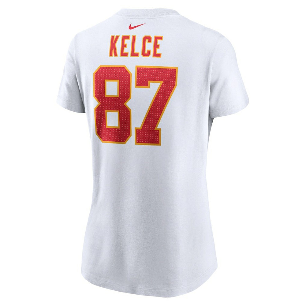 Travis Kelce Kansas City Chiefs Women's Player Name & Number T-Shirt - White T-shirts