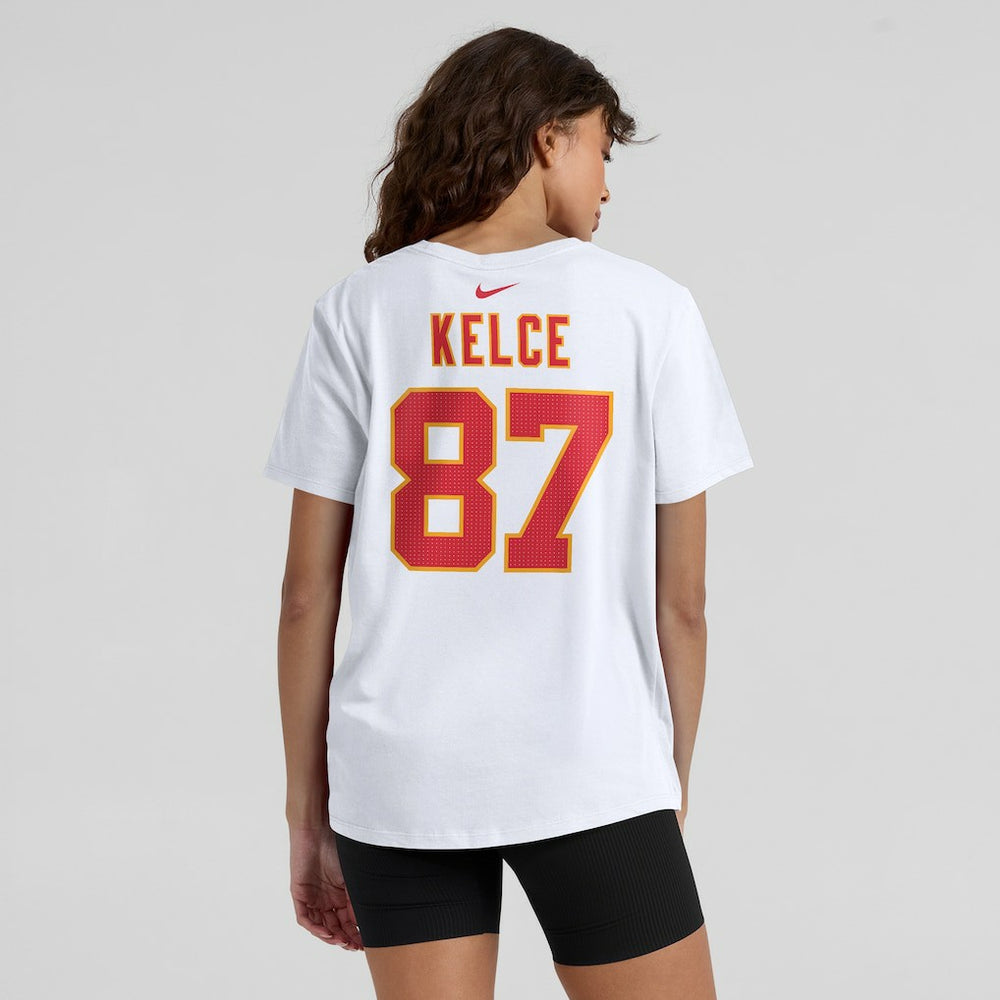 Travis Kelce Kansas City Chiefs Women's Player Name & Number T-Shirt - White T-shirts