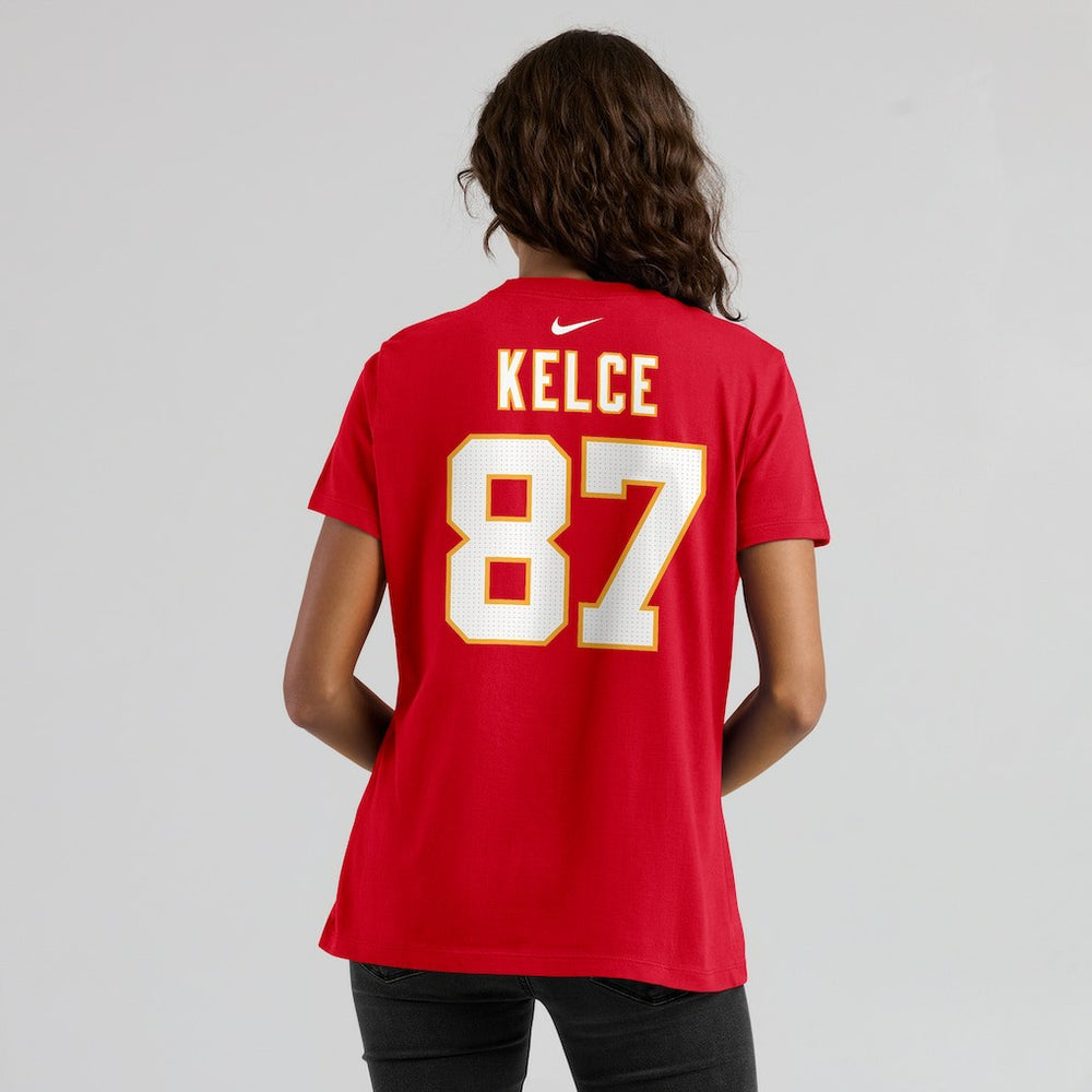 Travis Kelce Kansas City Chiefs Women's Player Name & Number T-Shirt - Red T-shirts
