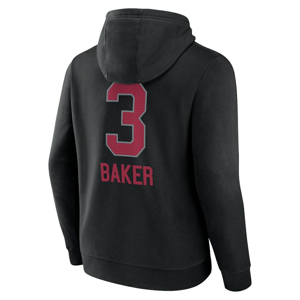 Budda Baker Arizona Cardinals Team Wordmark Player Name & Number Pullover Hoodie - Black Hoodies