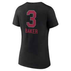Budda Baker Arizona Cardinals Women's Team Wordmark Player Name & Number V-Neck T-Shirt - Black T-shirts
