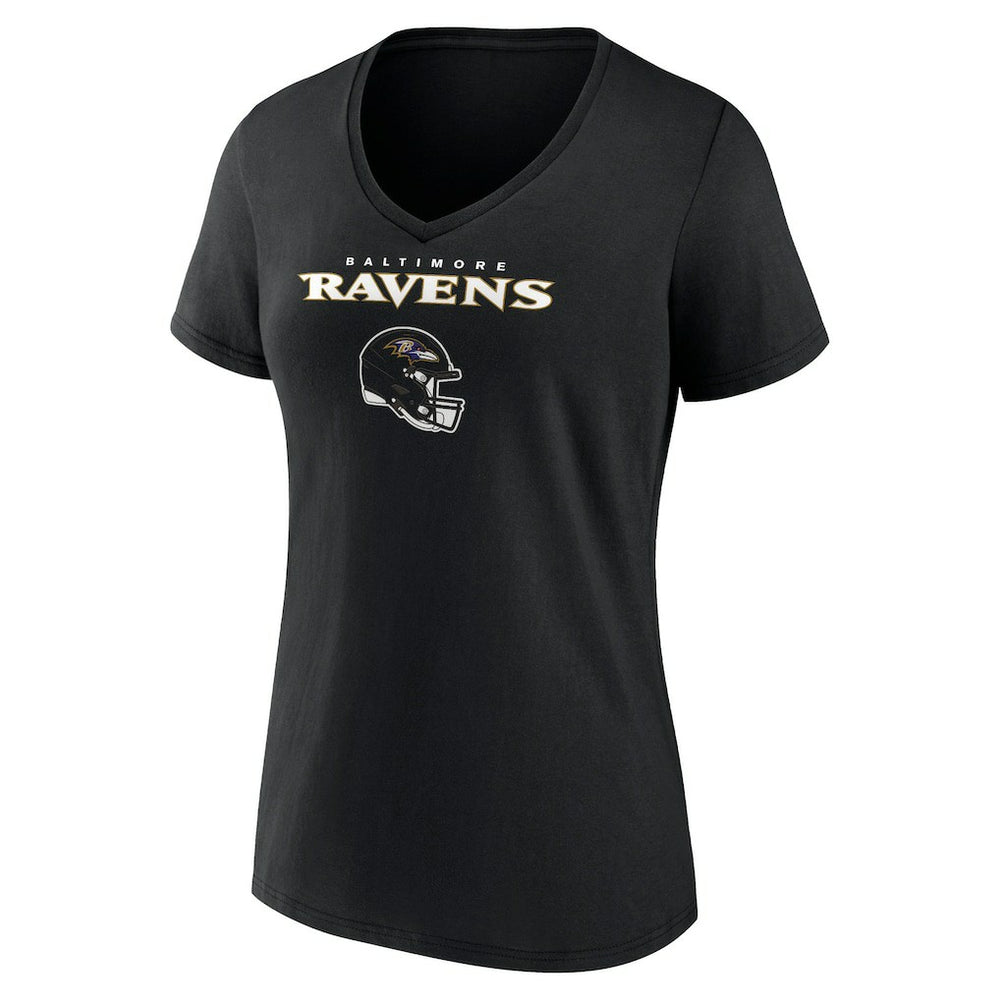 Zay Flowers Baltimore Ravens Women's Team Wordmark Player Name & Number V-Neck T-Shirt - Black T-shirts