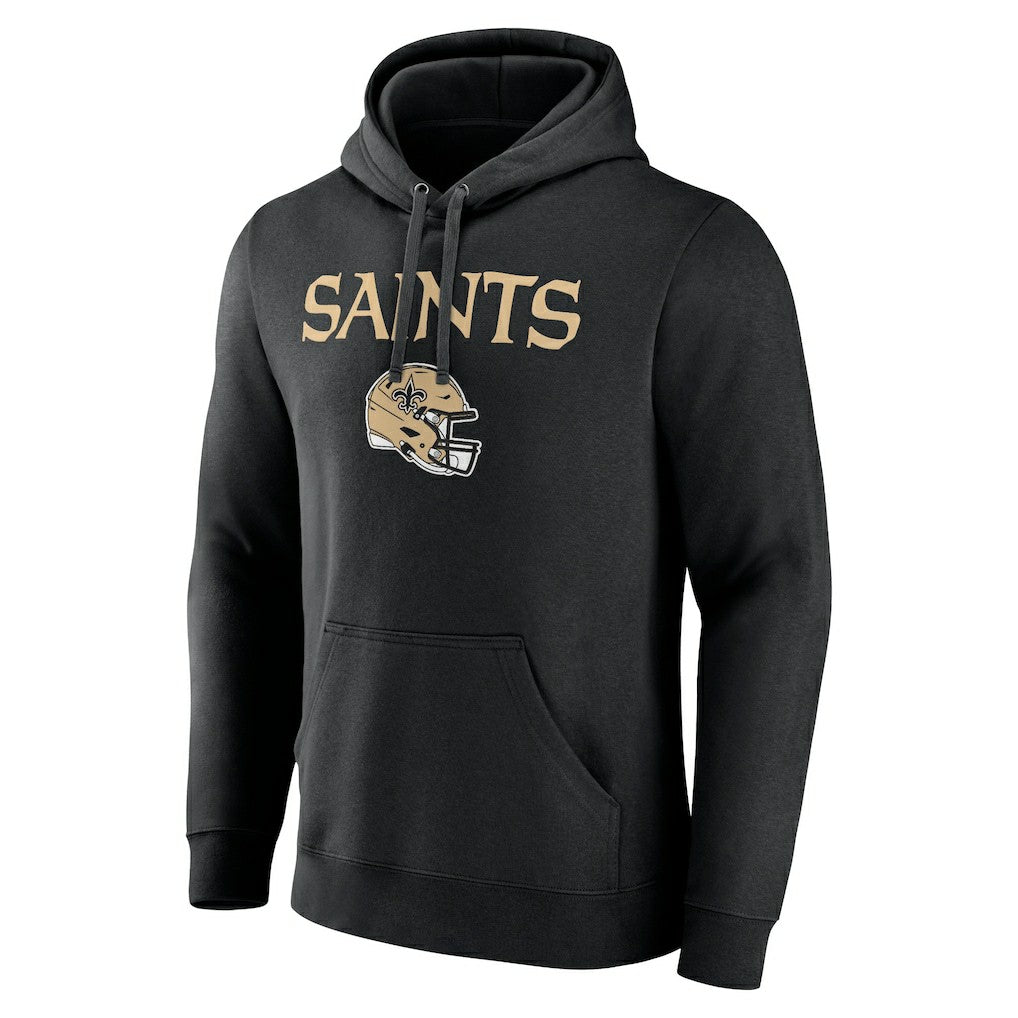 Chris Olave New Orleans Saints Team Wordmark Player Name & Number Pullover Hoodie - Black Hoodies