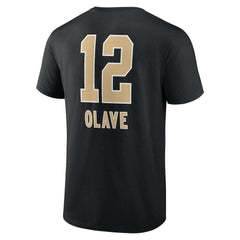 Chris Olave New Orleans Saints Team Wordmark Player Name & Number T-Shirt - Black T-shirts