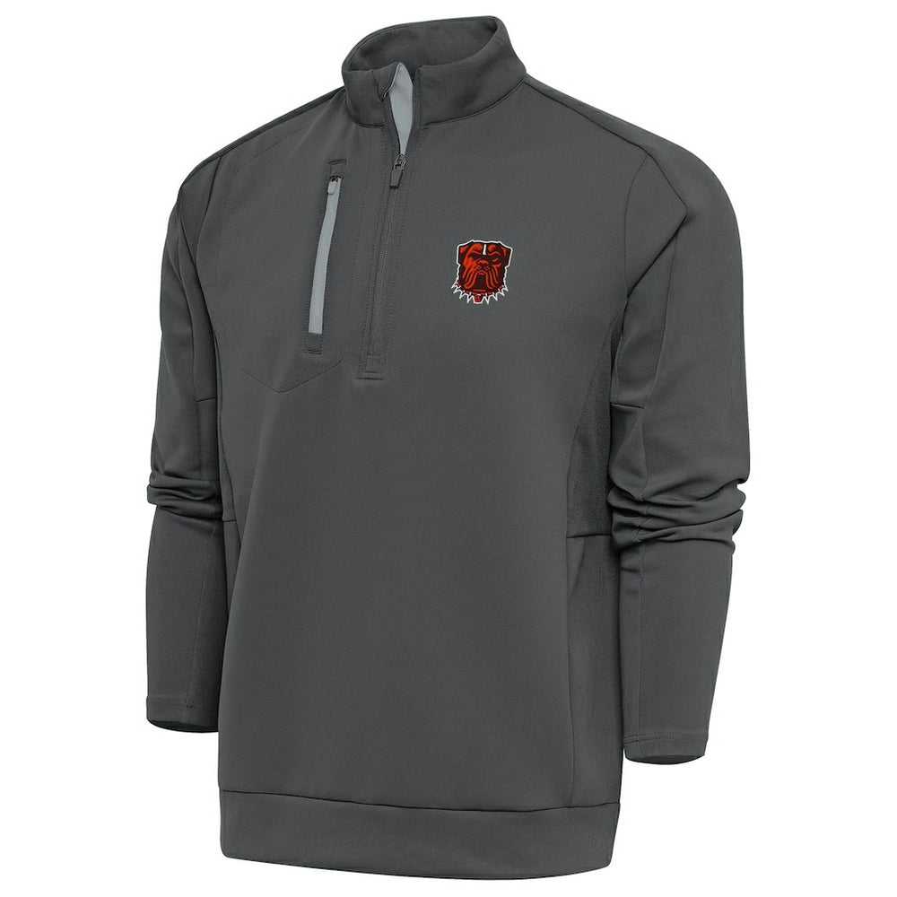 Cleveland Browns Antigua Generation Quarter-Zip Pullover Top - Pewter Pullover