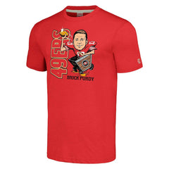 Brock Purdy San Francisco 49ers Homage Unisex Caricature Player Tri-Blend T-Shirt - Scarlet T-shirts
