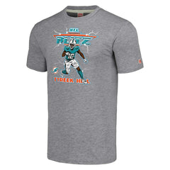 Tyreek Hill Miami Dolphins Homage Unisex NFL Blitz Player Tri-Blend T-Shirt - Gray T-shirts