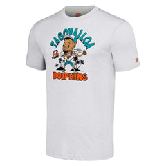 Tua Tagovailoa Miami Dolphins Homage Unisex Caricature Player Tri-Blend T-Shirt - Ash T-shirts