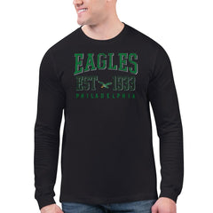 Philadelphia Eagles Starter Retro Long Sleeve T-Shirt - Black T-shirts