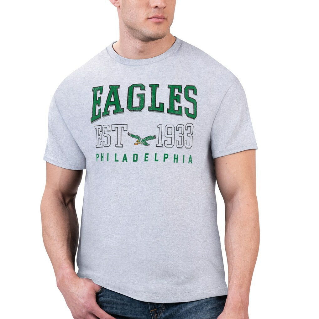Philadelphia Eagles Starter Retro Team Graphic T-Shirt - Gray T-shirts