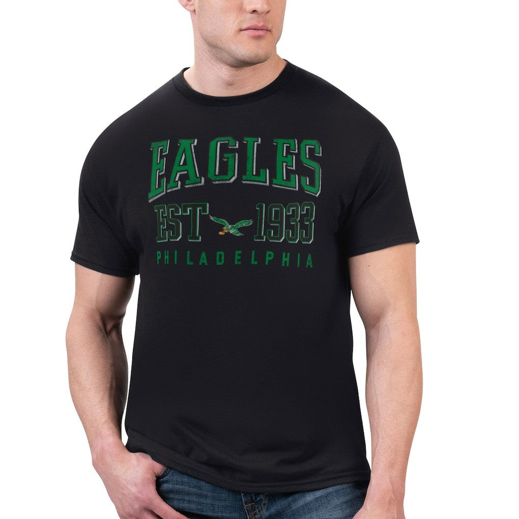 Philadelphia Eagles Starter Retro Team Graphic T-Shirt - Black T-shirts