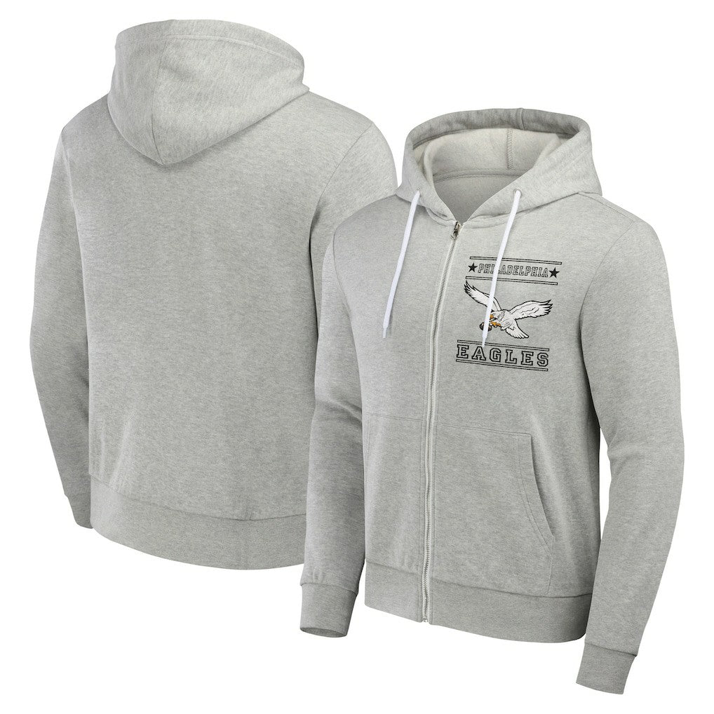 Philadelphia Eagles NFL x Darius Rucker Collection Full-Zip Hoodie - Gray Hoodies