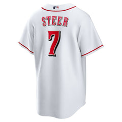 Spencer Steer Cincinnati Reds Nike Home Replica Jersey - White Jerseys