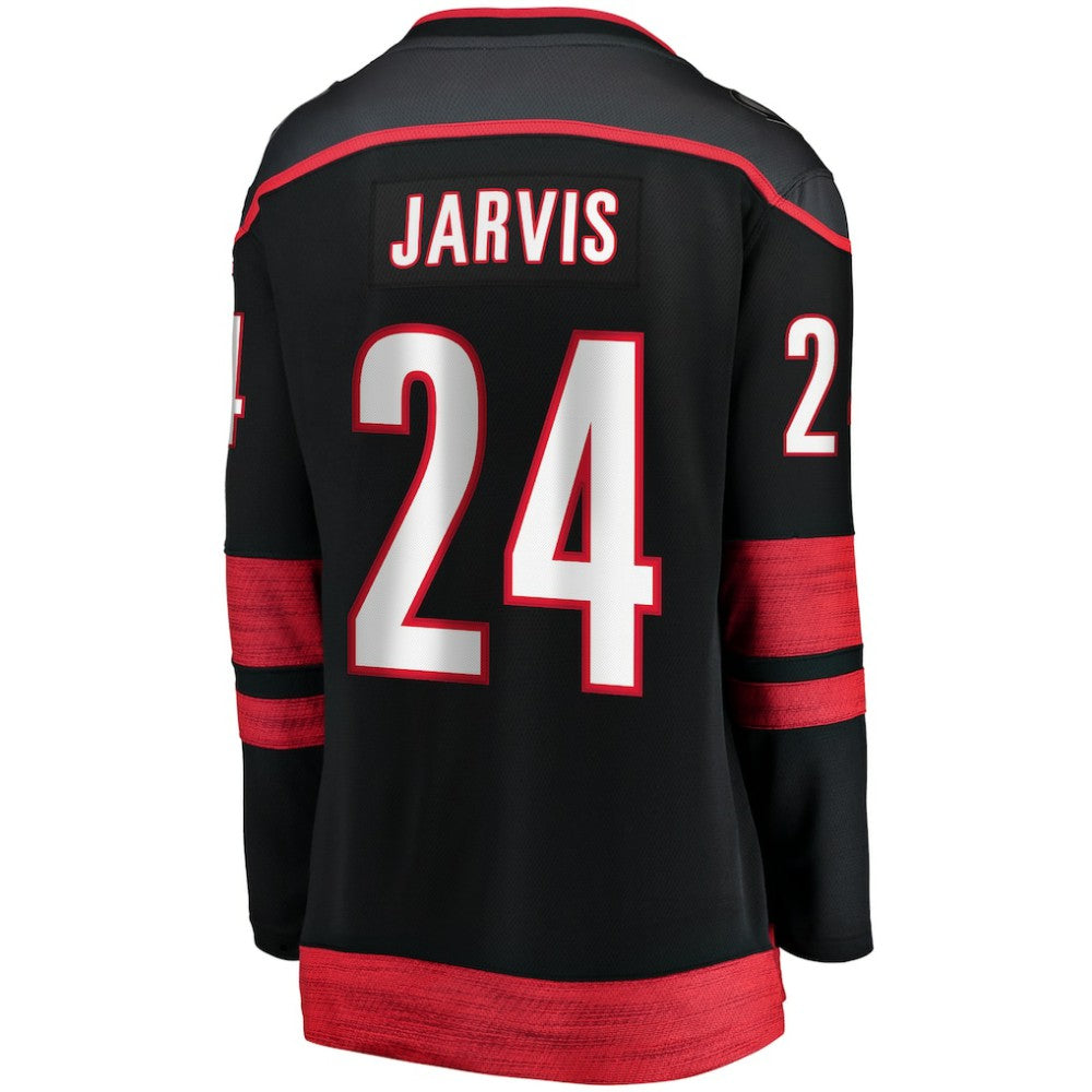 Seth Jarvis Carolina Hurricanes Fanatics Women's Home Breakaway Player Jersey - Black | US 200723248
