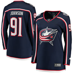 Kent Johnson Columbus Blue Jackets Fanatics Women's Home Breakaway Player Jersey - Navy | US 200723257