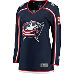 Kent Johnson Columbus Blue Jackets Fanatics Women's Home Breakaway Player Jersey - Navy | US 200723257