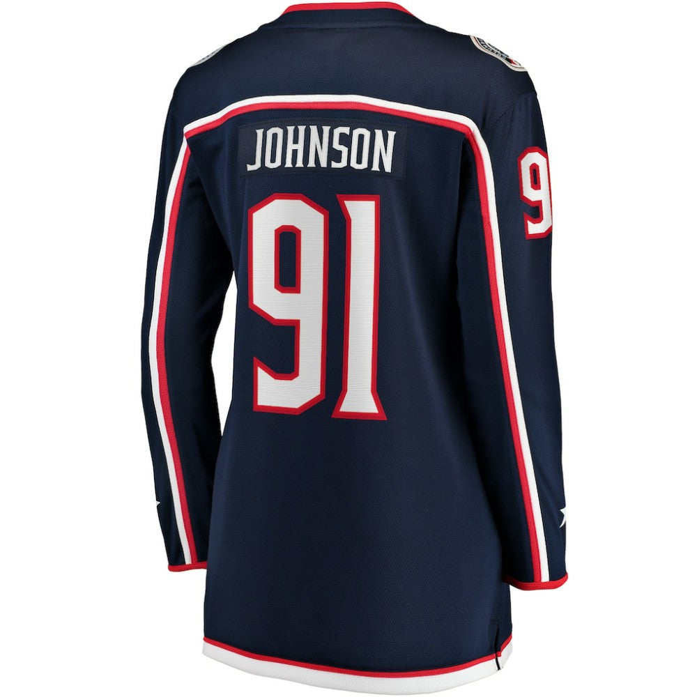Kent Johnson Columbus Blue Jackets Fanatics Women's Home Breakaway Player Jersey - Navy | US 200723257