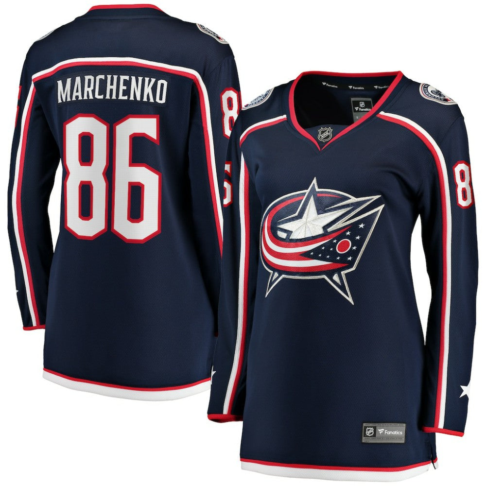 Kirill Marchenko Columbus Blue Jackets Fanatics Women's Home Breakaway Player Jersey - Navy | US 200723259