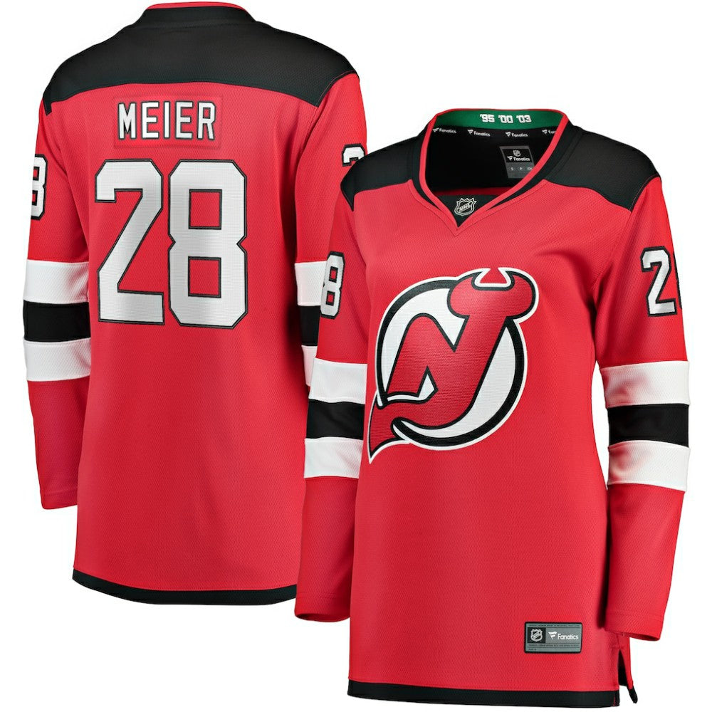 Timo Meier New Jersey Devils Fanatics Women's Home Breakaway Player Jersey - Red | US 200723283