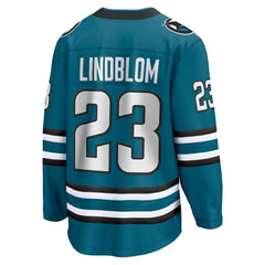 Oskar Lindblom San Jose Sharks Fanatics Home Breakaway Jersey - Teal | US 200723485