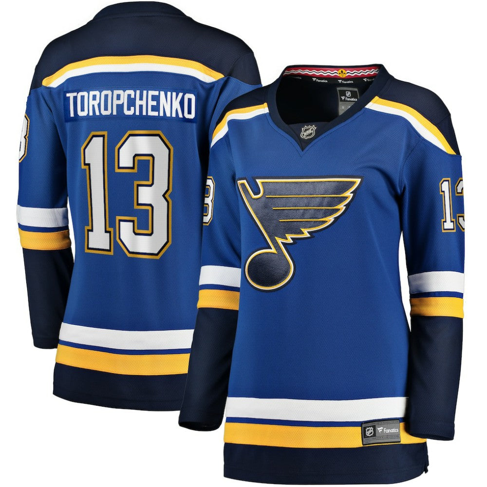 Alexey Toropchenko St. Louis Blues Fanatics Women's Home Breakaway Player Jersey - Blue | US 200723512