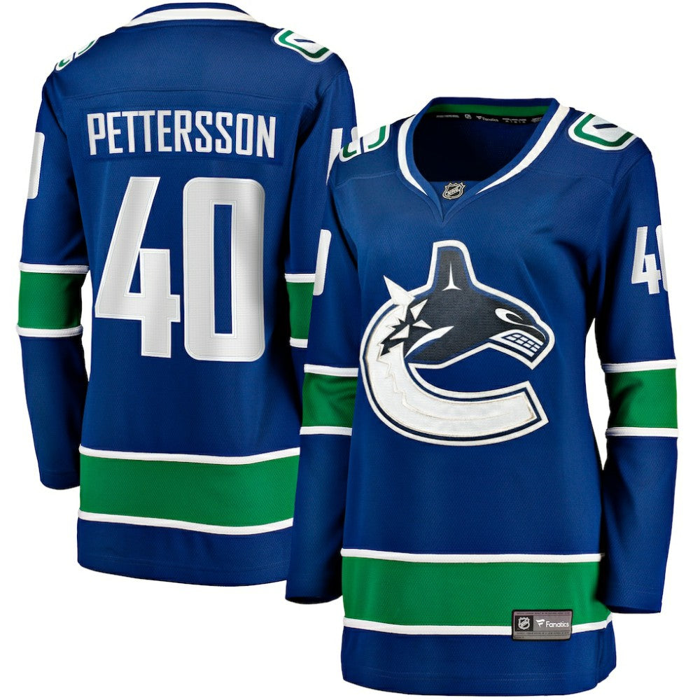 Elias Pettersson Vancouver Canucks Fanatics Women's Home Breakaway Player Jersey - Blue | US 200723513