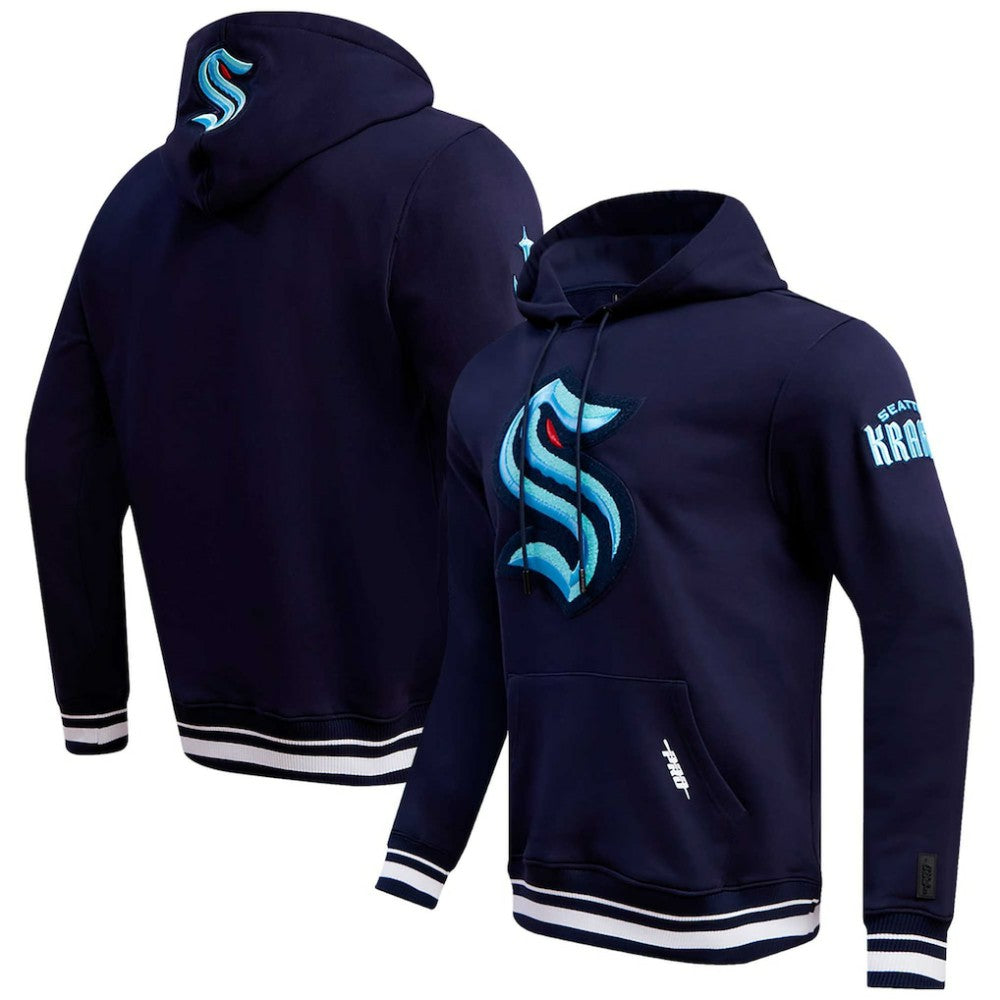 Seattle Kraken Pro Standard Retro Classic Fleece Pullover Hoodie - Deep Sea Blue | US 200723685